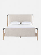 Grayson Bed - Upholstered, Oak Wood