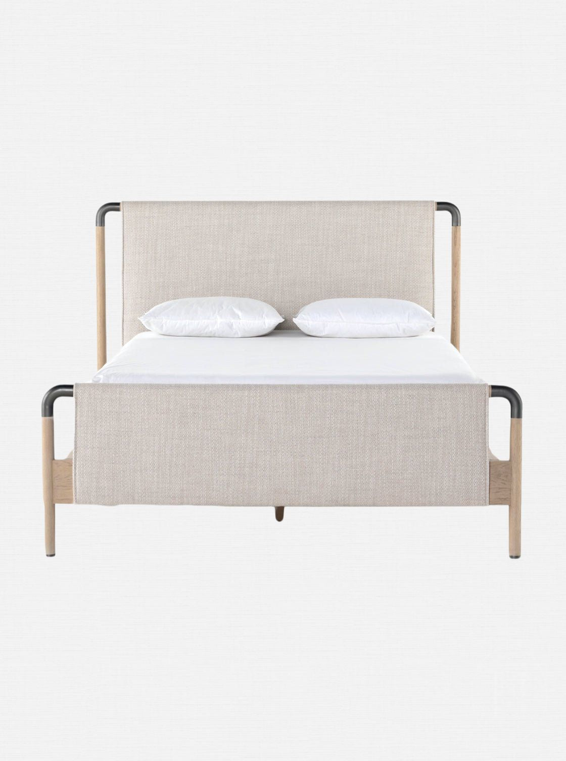 Grayson Bed - Upholstered, Oak Wood