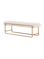 Hallie Bench - Upholstered, Metal Base