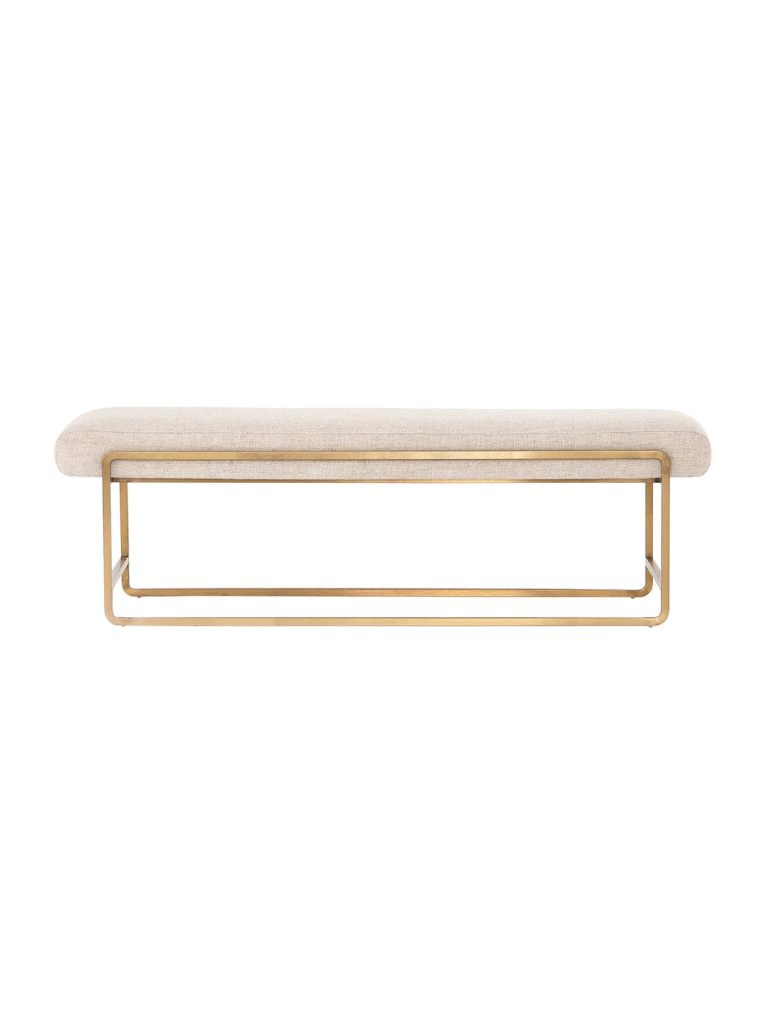 Hallie Bench - Upholstered, Metal Base