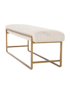 Hallie Bench - Upholstered, Metal Base