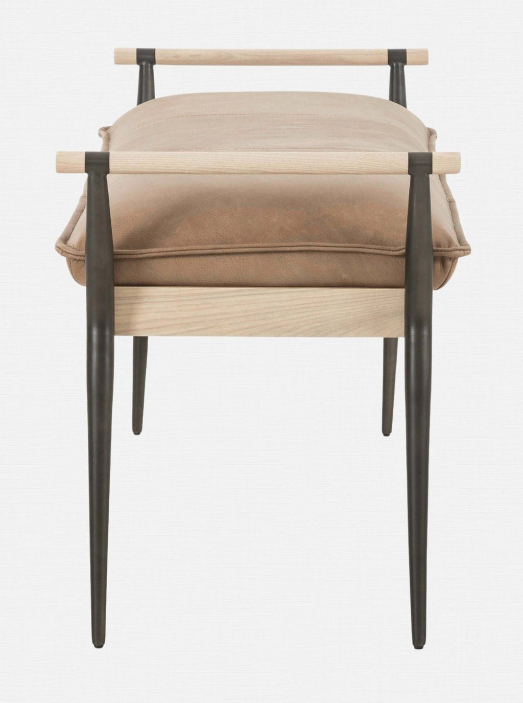 Iger Bench - Upholstered, Oak Wood