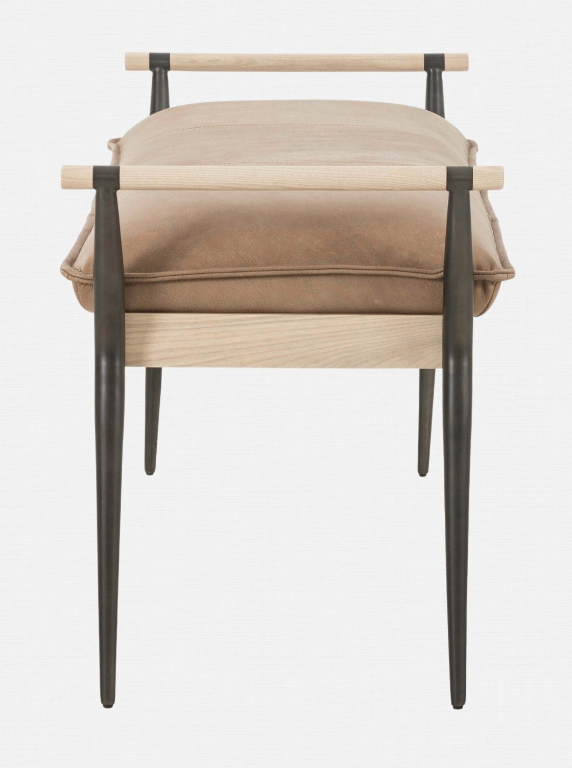 Iger Bench - Upholstered, Oak Wood