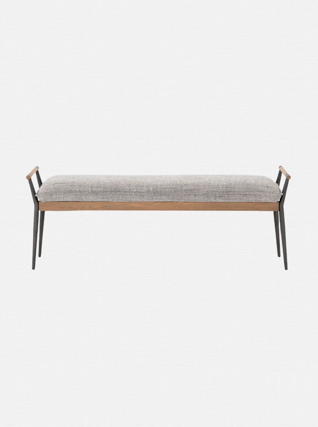 Iger Bench - Upholstered, Oak Wood