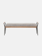 Iger Bench - Upholstered, Oak Wood