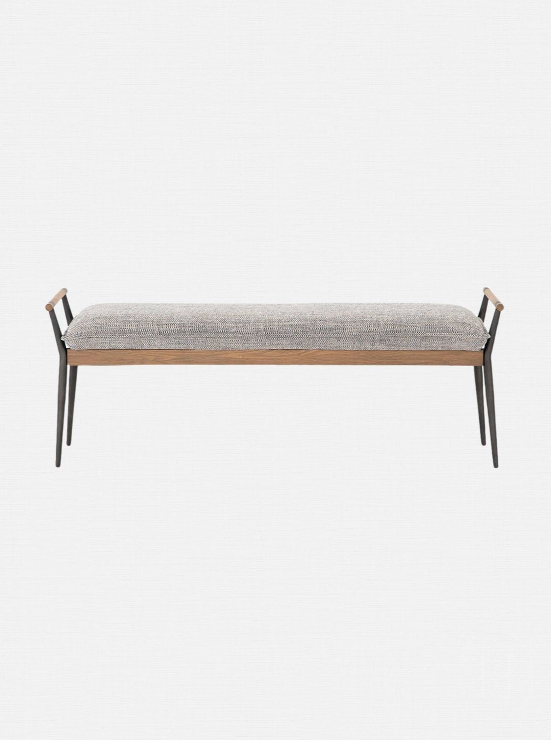 Iger Bench - Upholstered, Oak Wood