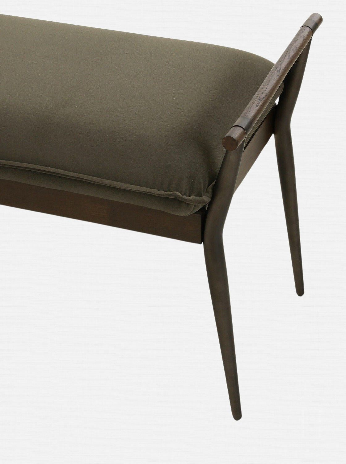 Iger Bench - Upholstered, Oak Wood