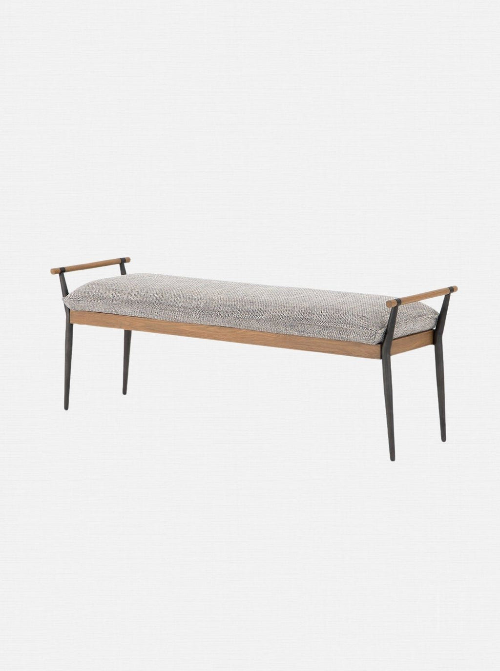Iger Bench - Upholstered, Oak Wood