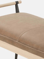 Iger Bench - Upholstered, Oak Wood