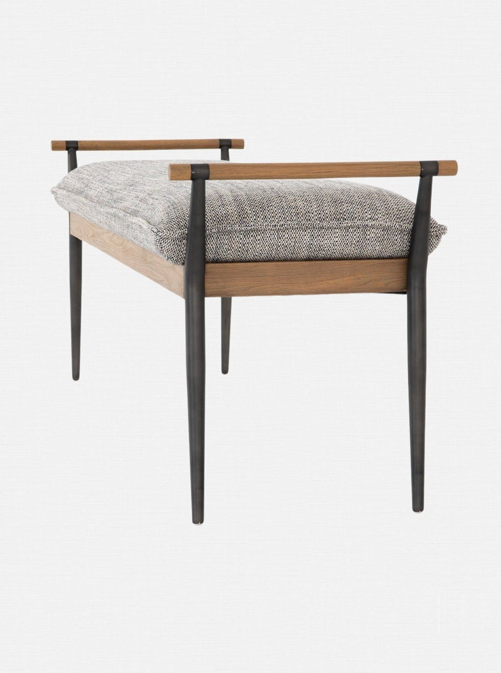 Iger Bench - Upholstered, Oak Wood