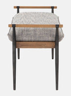 Iger Bench - Upholstered, Oak Wood
