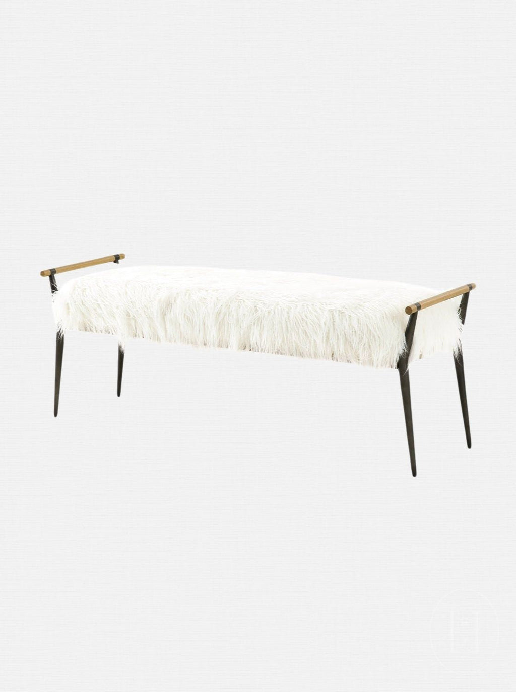 Iger Bench - Upholstered, Oak Wood