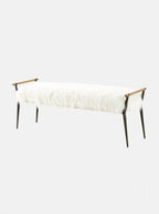 Iger Bench - Upholstered, Oak Wood