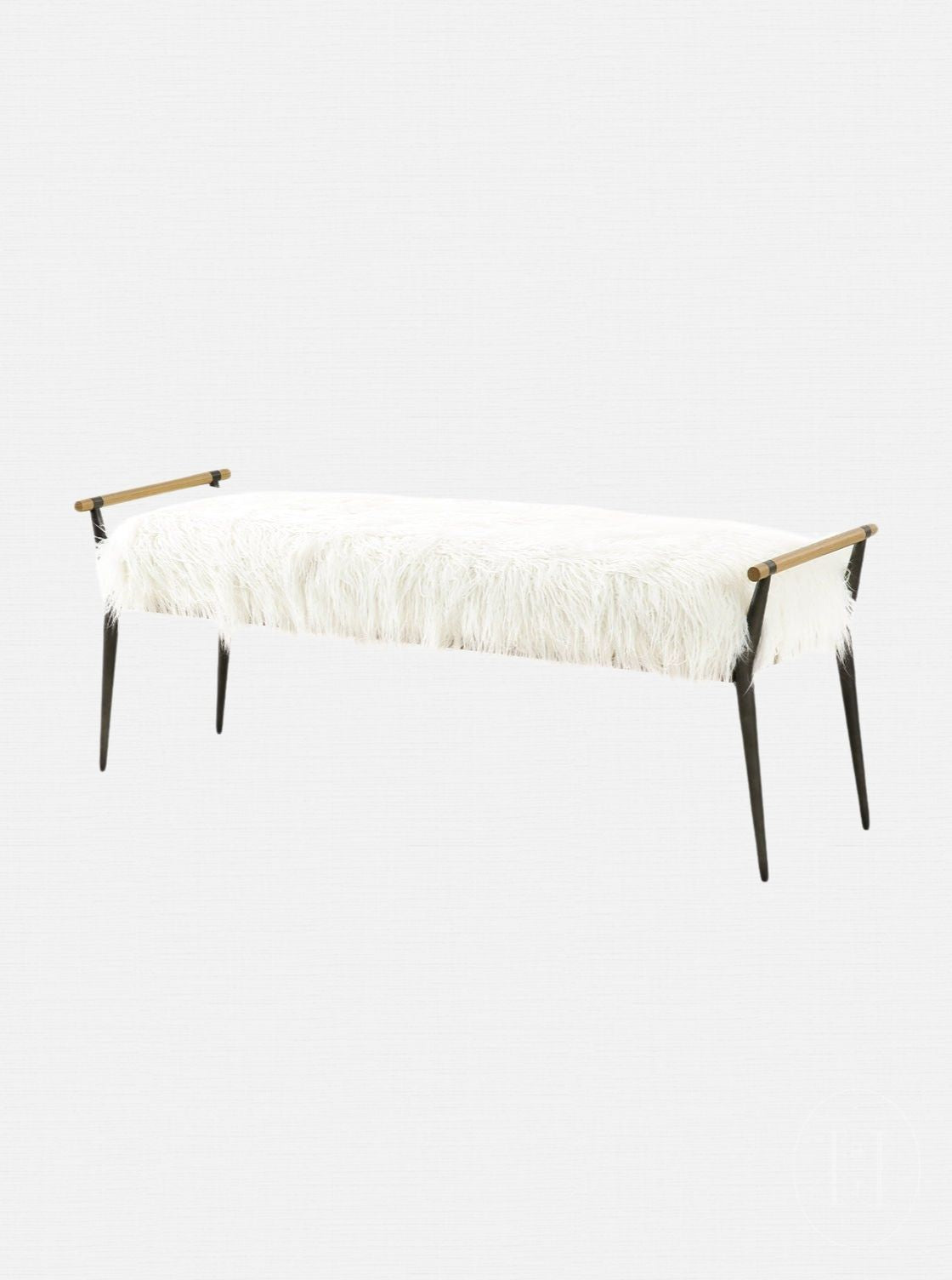 Iger Bench - Upholstered, Oak Wood