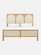 Ira Bed - Oak Wood, Cane Detail