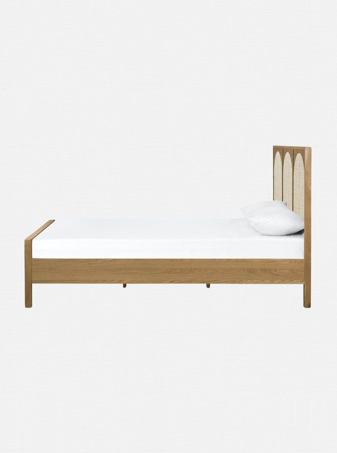 Ira Bed - Oak Wood, Cane Detail