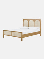Ira Bed - Oak Wood, Cane Detail