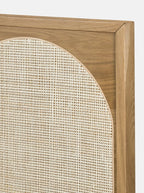 Ira Bed - Oak Wood, Cane Detail