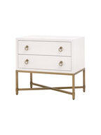 Isaiah Two Drawer Nightstand - Acacia Wood