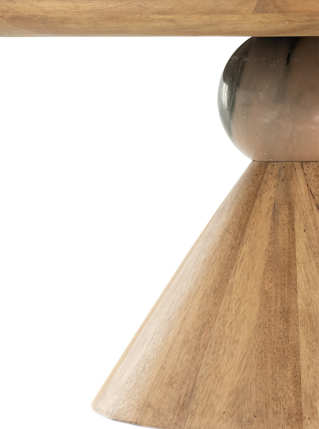 Jack Dining Table - Wood, Stone Top