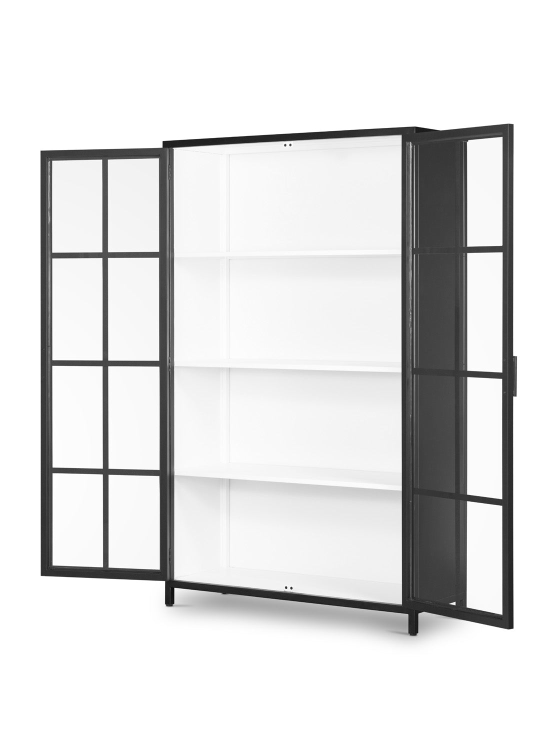 James Cabinet - Metal Base, Glass Top