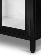 James Cabinet - Metal Base, Glass Top