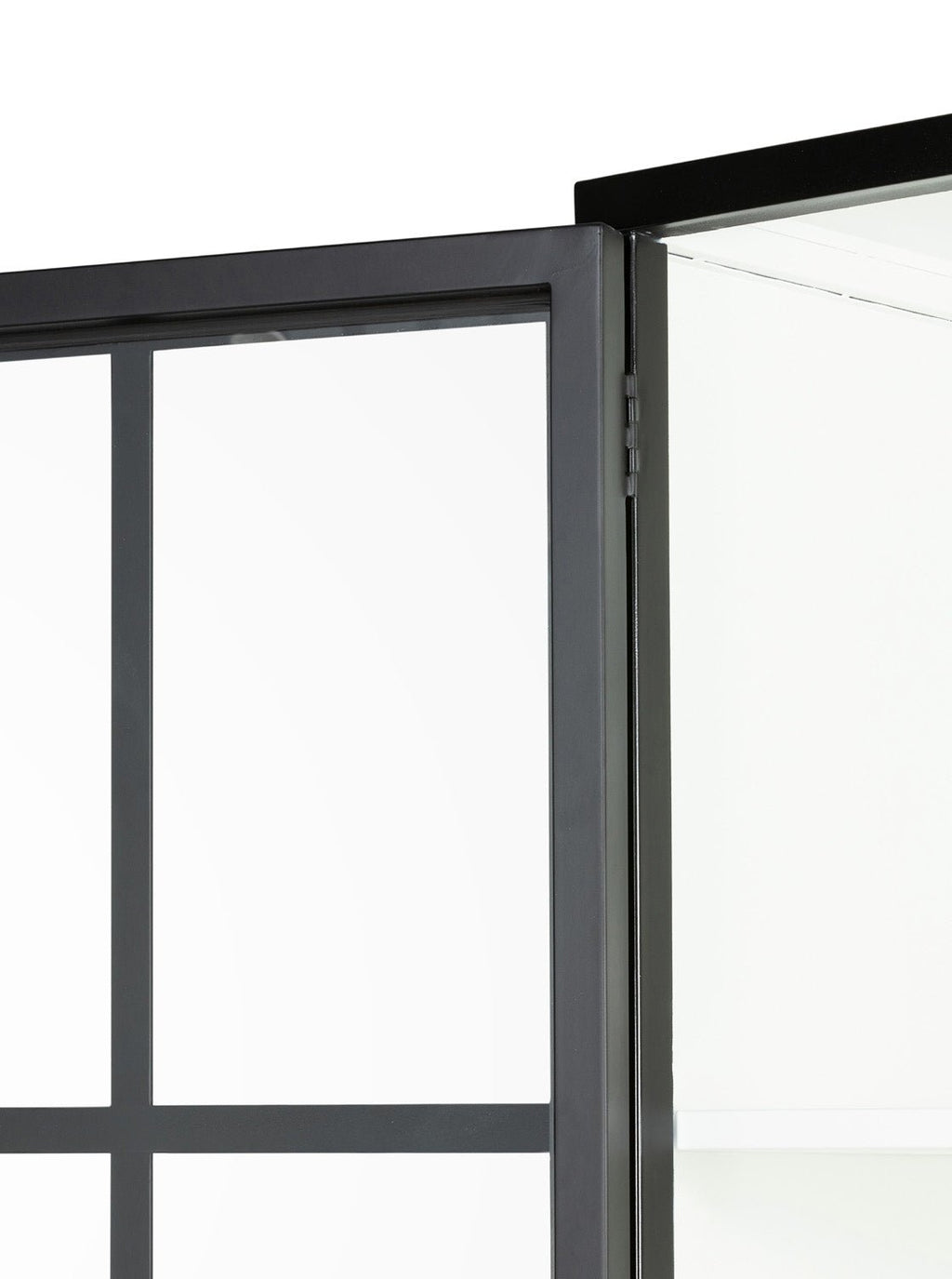 James Cabinet - Metal Base, Glass Top