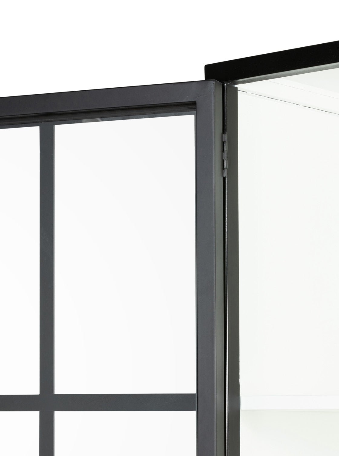 James Cabinet - Metal Base, Glass Top