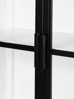 James Cabinet - Metal Base, Glass Top