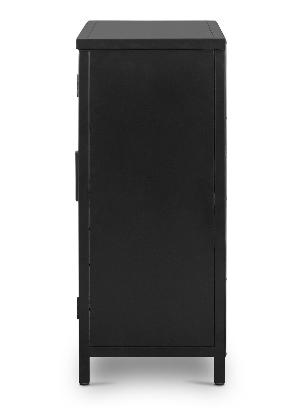 James Nightstand - Metal Base, Glass Top