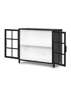 James Nightstand - Metal Base, Glass Top