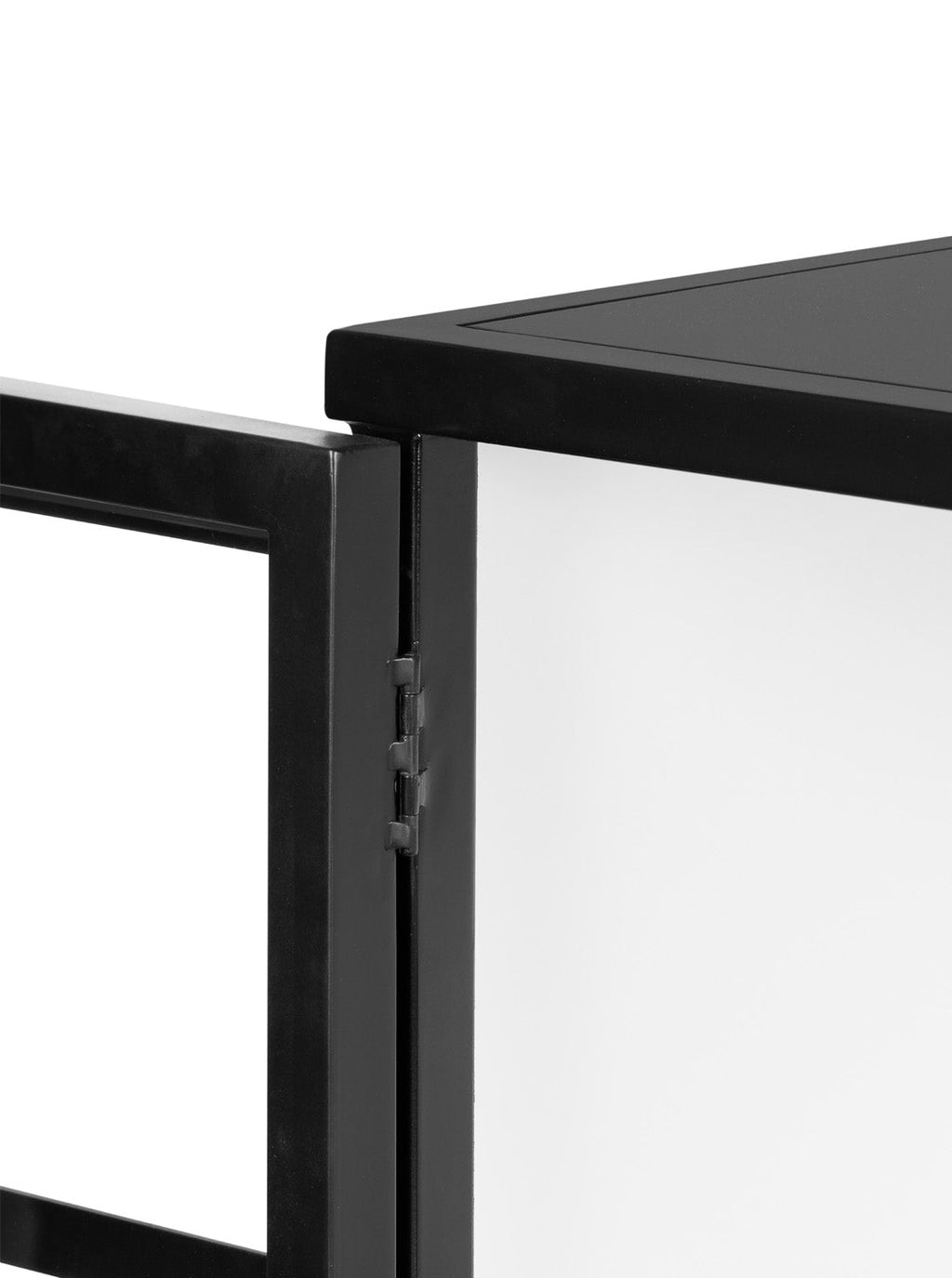 James Nightstand - Metal Base, Glass Top