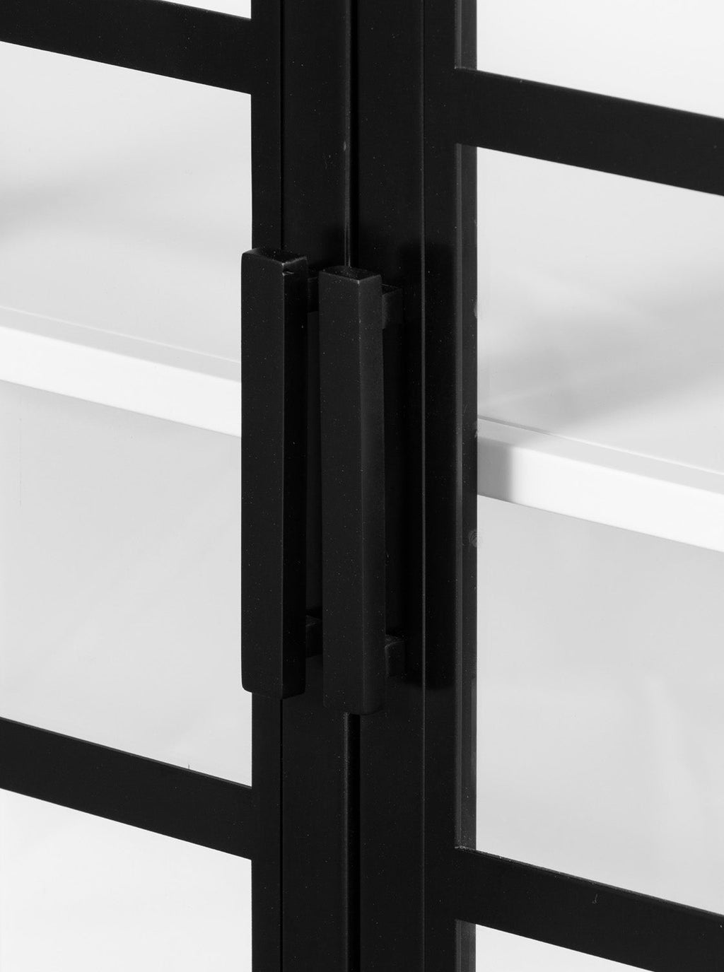 James Nightstand - Metal Base, Glass Top