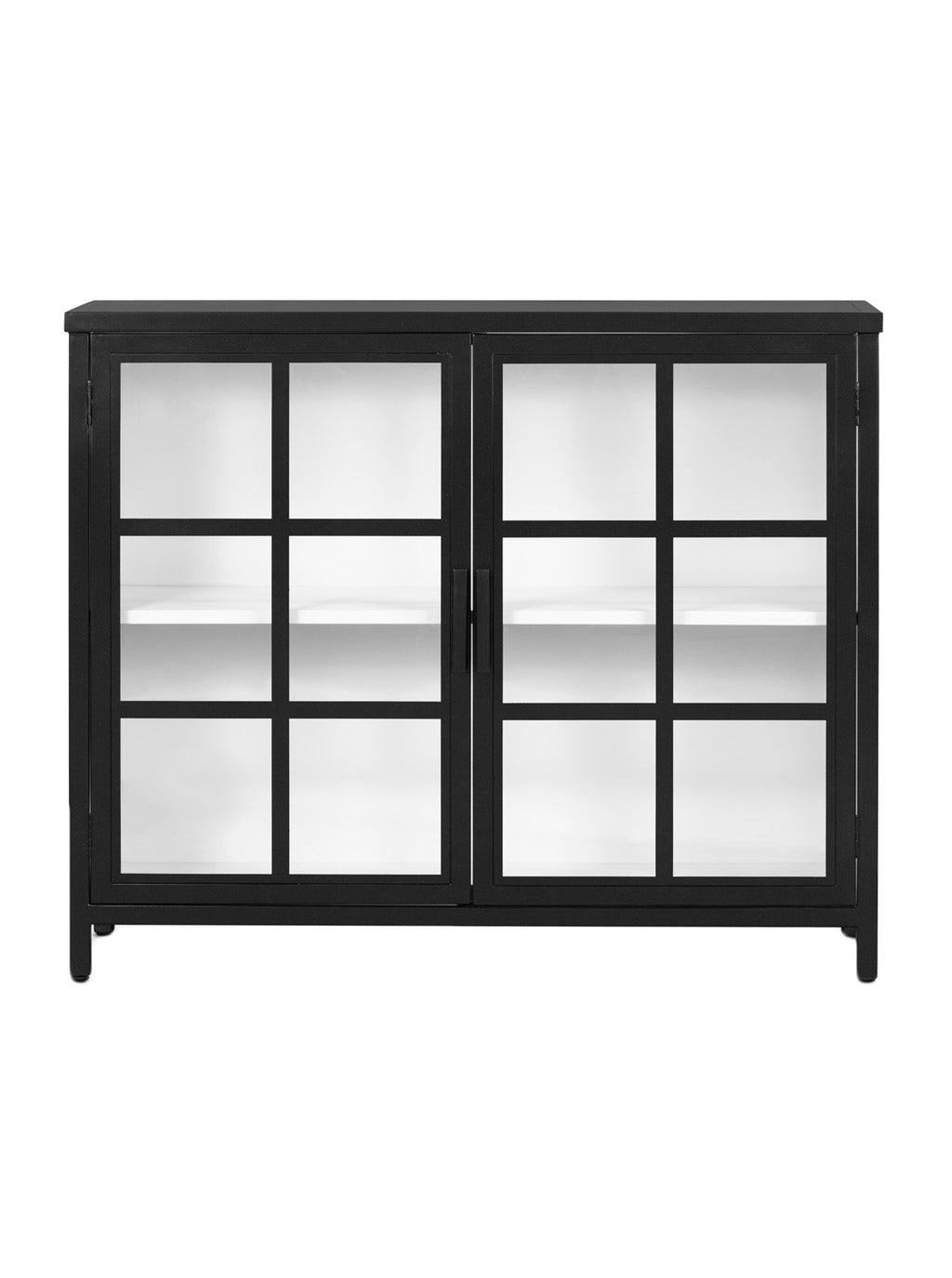 James Nightstand - Metal Base, Glass Top