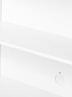 James Nightstand - Metal Base, Glass Top