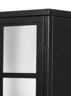 James Nightstand - Metal Base, Glass Top