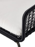 Jody Outdoor Dining Chair - Metal Base, Cane Detail