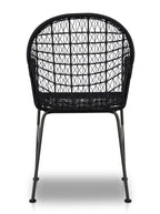 Jody Outdoor Dining Chair - Metal Base, Cane Detail