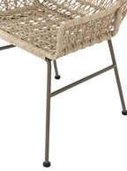Jody Outdoor Dining Chair - Metal Base, Cane Detail