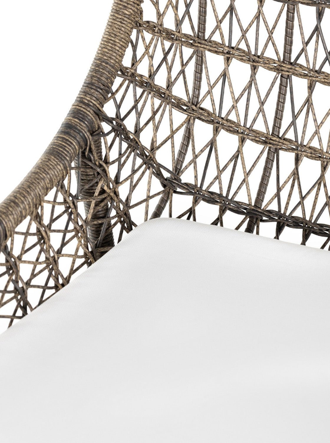 Jody Outdoor Dining Chair - Metal Base, Cane Detail