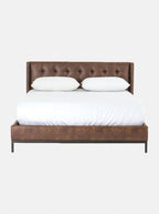 Landry Bed - Upholstered, Metal Base