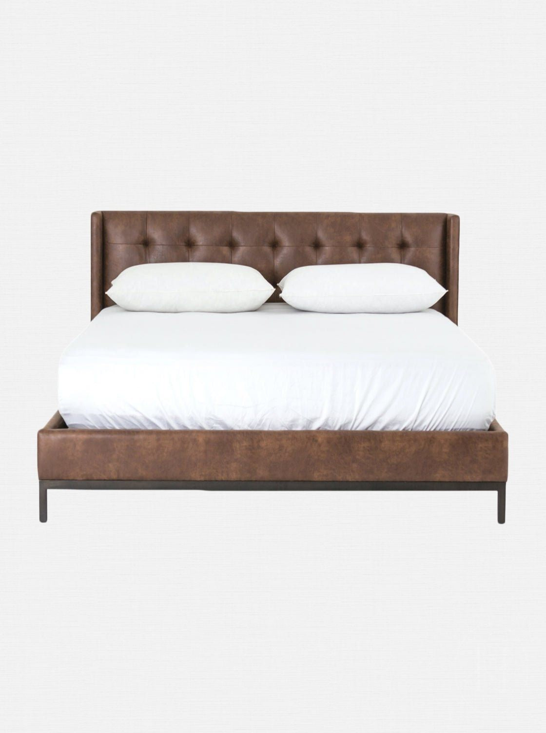 Landry Bed - Upholstered, Metal Base