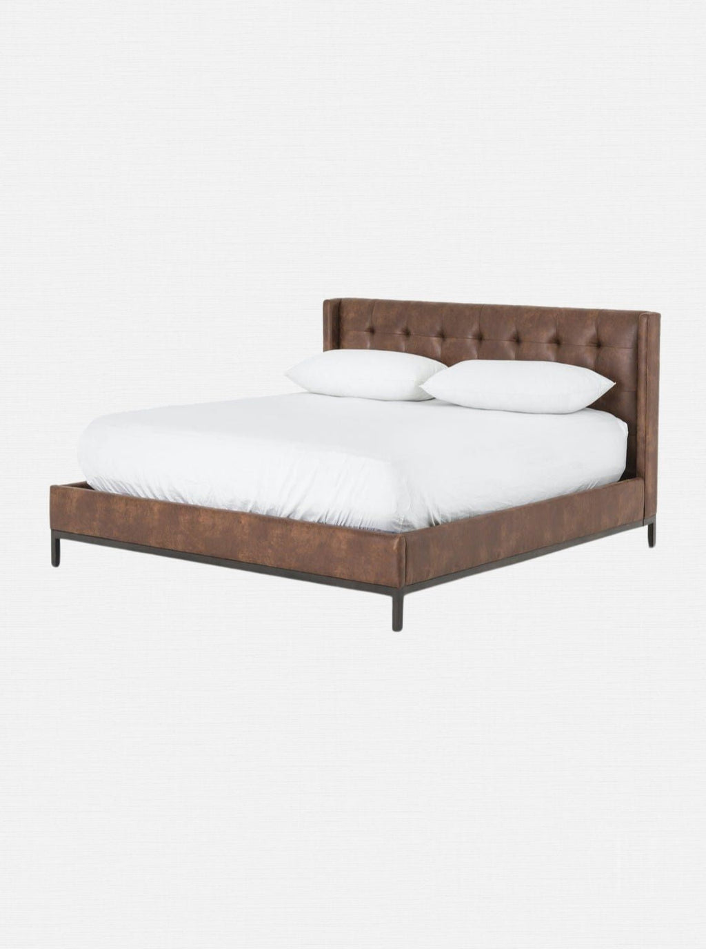 Landry Bed - Upholstered, Metal Base