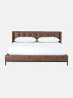 Landry Bed - Upholstered, Metal Base