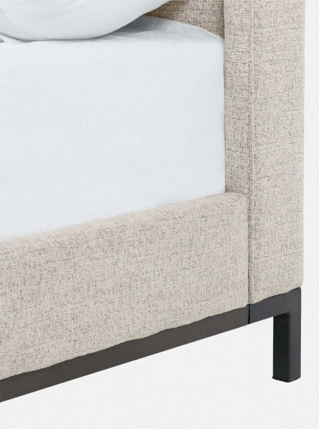 Landry Bed - Upholstered, Metal Base