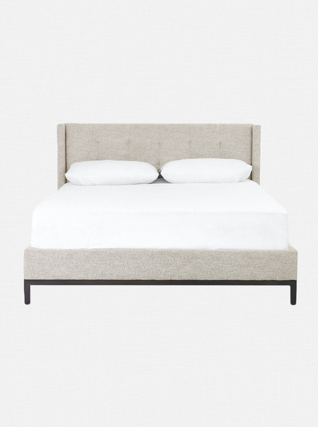 Landry Bed - Upholstered, Metal Base