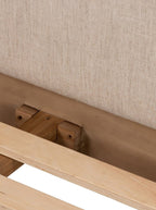 Lucien Bed - Upholstered, Oak Wood