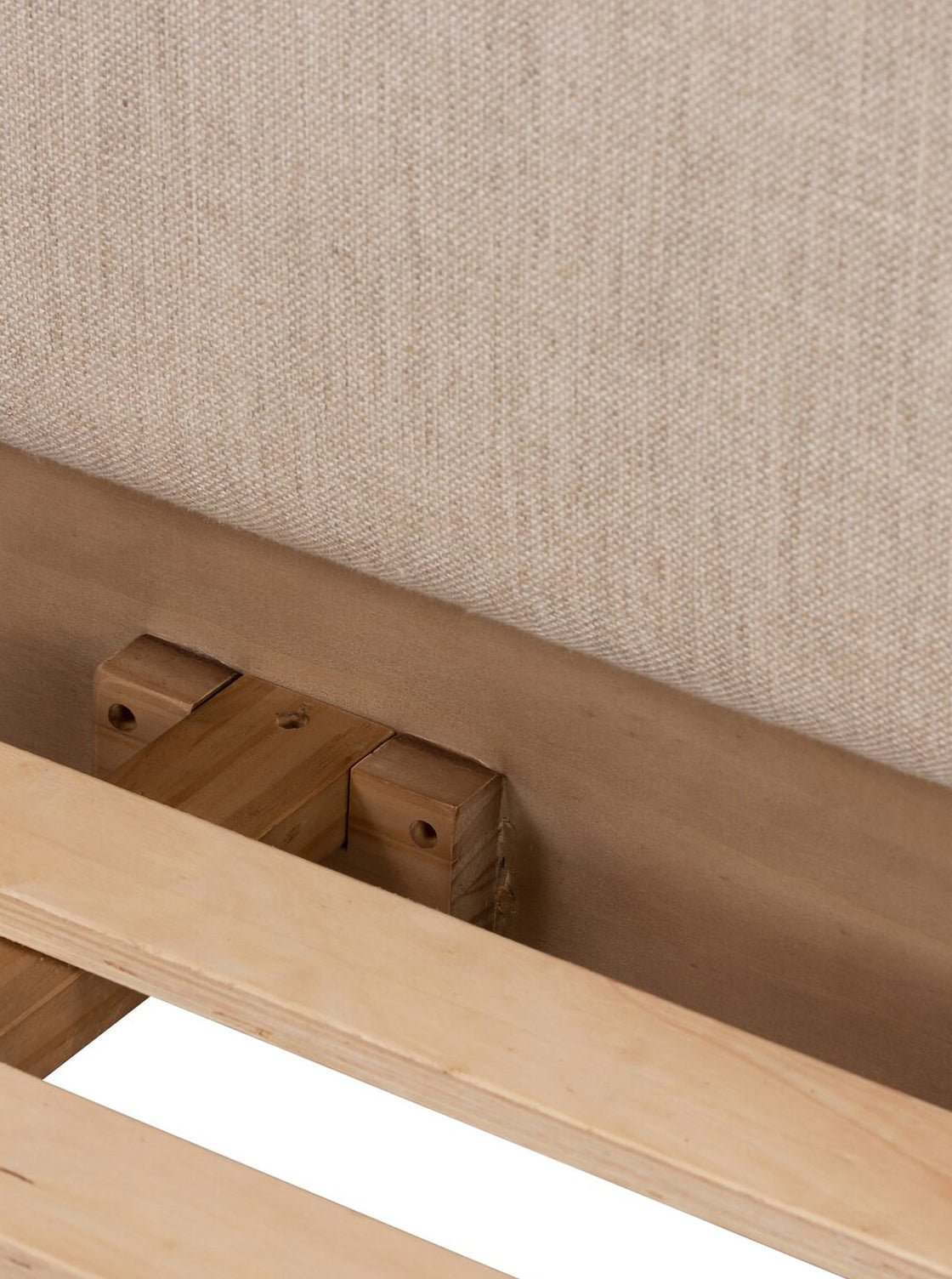 Lucien Bed - Upholstered, Oak Wood