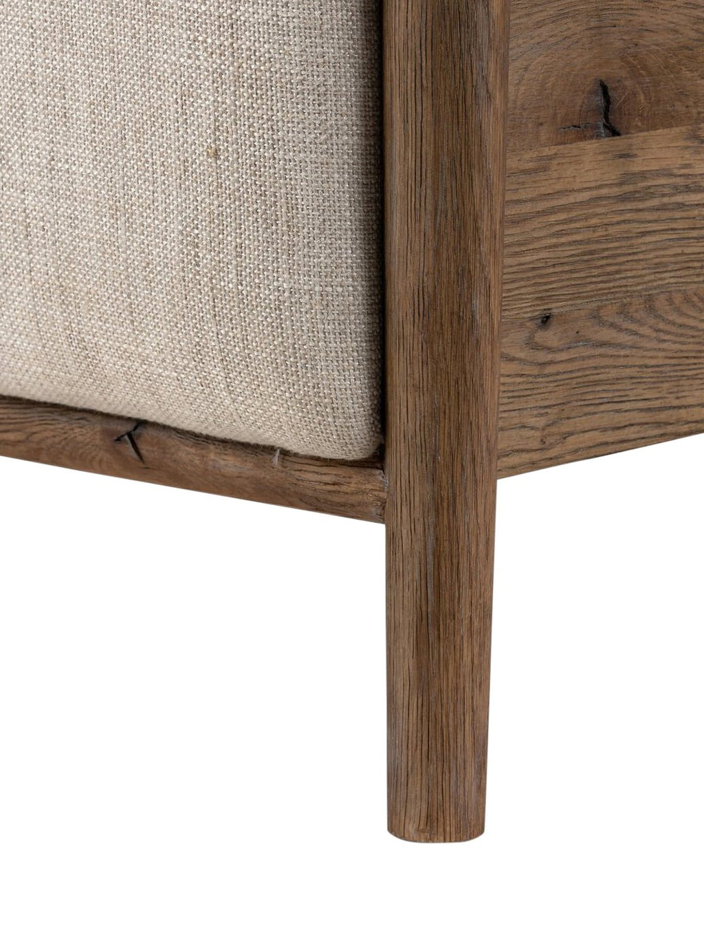 Lucien Bed - Upholstered, Oak Wood