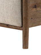 Lucien Bed - Upholstered, Oak Wood